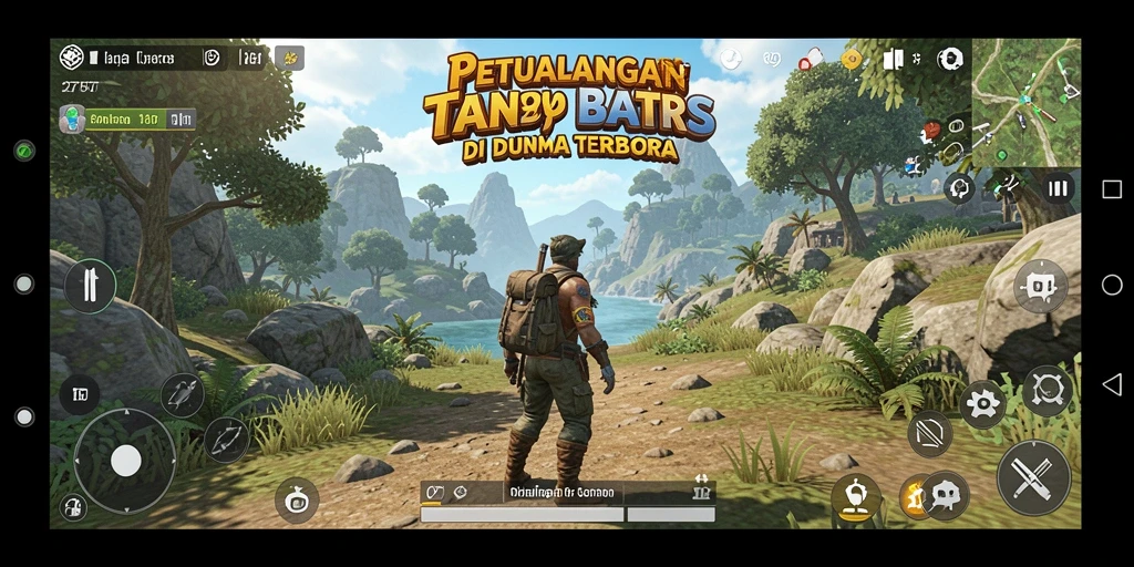 Tangkapan layar gameplay yang menampilkan eksplorasi dunia terbuka.