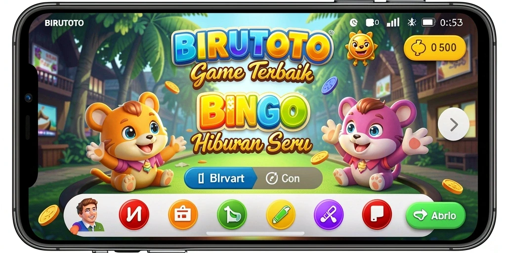 Tampilan gameplay BIRUTOTO yang seru saat bermain Bingo.