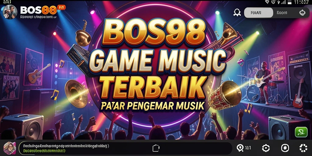 Screenshot gameplay BOS88 menampilkan pemain bersenang-senang dengan musik.
