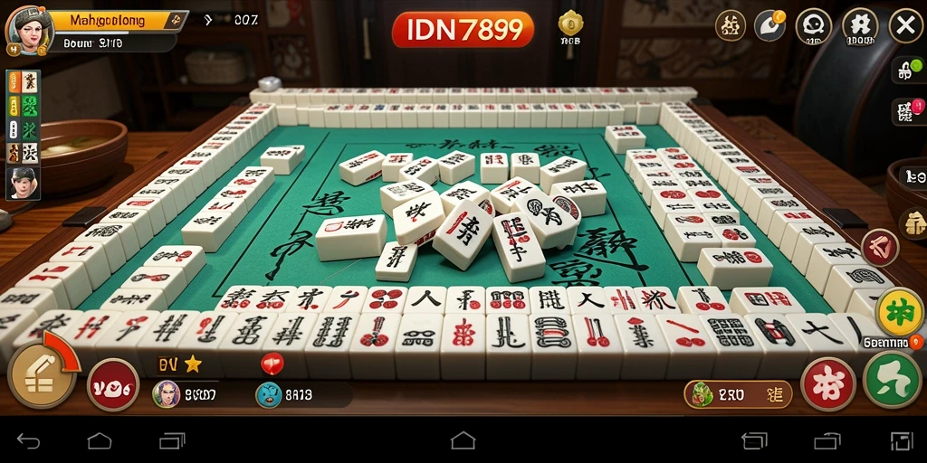 Tampilan gameplay Mahjong yang menarik dalam IDN789.