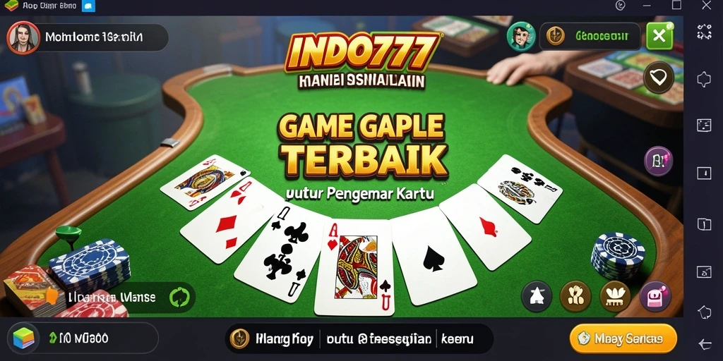 Tampilan gameplay seru dari INDO777 dalam permainan Gaple.