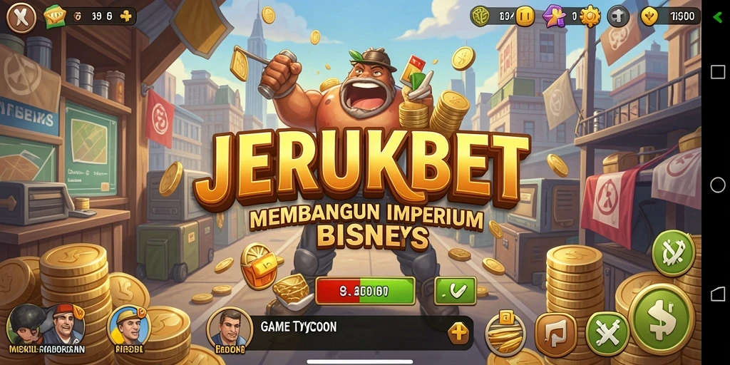 Gameplay menarik JERUKBET menampilkan manajemen bisnis yang seru.