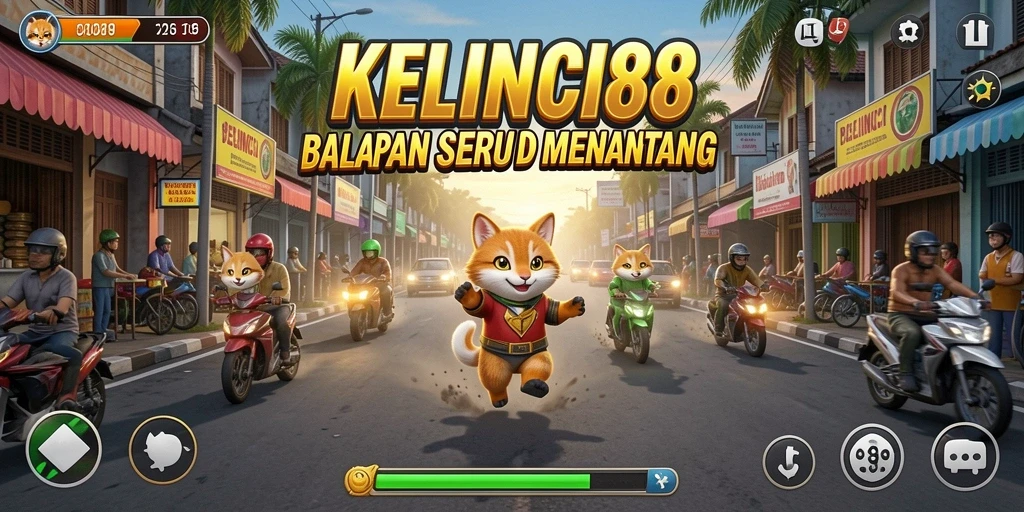 Screenshot gameplay KELINCI88 yang menunjukkan aksi balapan yang seru.