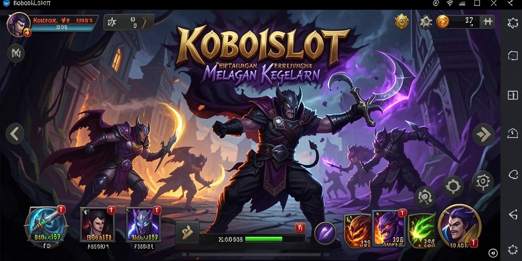 Tangkapan layar menampilkan adegan mencekam dari gameplay KOBOISLOT.