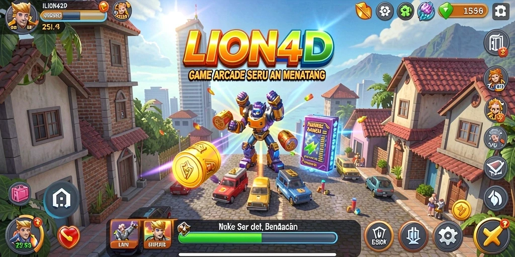 Gameplay LION4D menampilkan aksi seru dan grafis menarik.