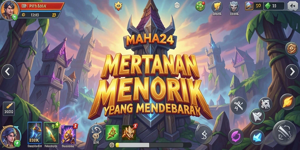Tampilan gameplay epik dari MAHA24 di dalam battlefield Tower Defense.