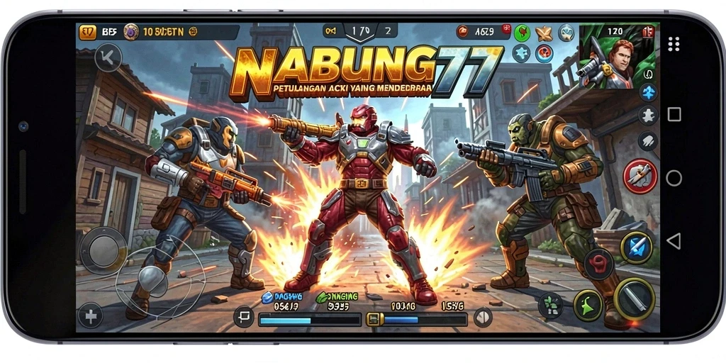 Tampilan gameplay NABUNG77 yang penuh aksi dan tantangan.