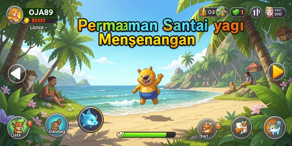 Tampilan gameplay OJA89 yang ceria dan menghibur.