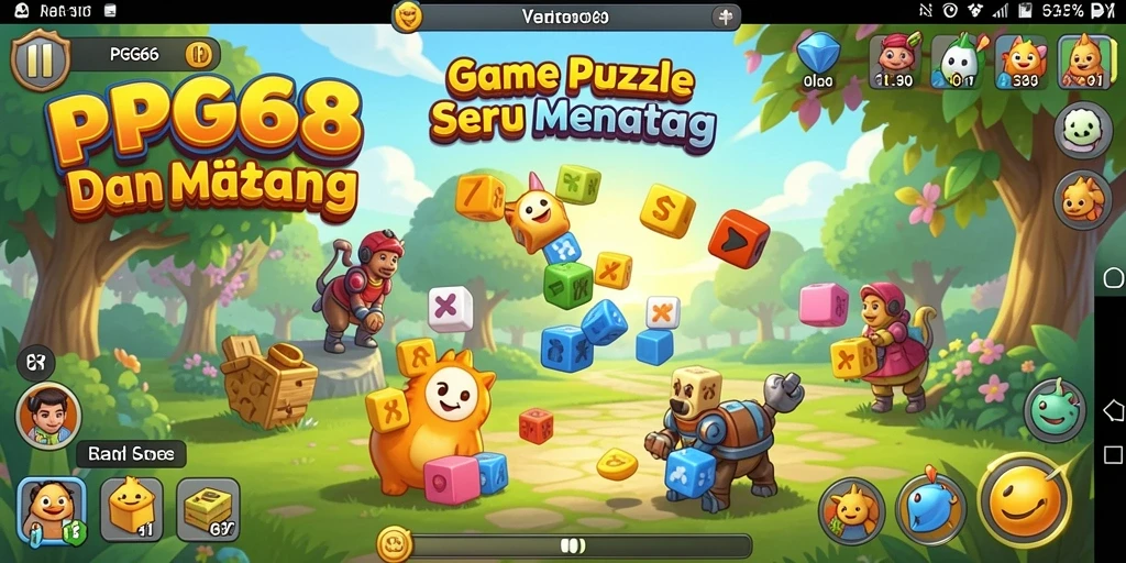 Screenshot gameplay PGG68 menampilkan tantangan Puzzle yang seru.