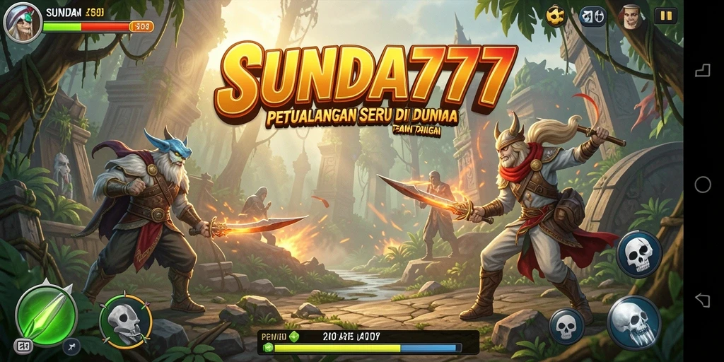 Screenshot SUNDA777 menunjukkan karakter utama dalam petualangan mengeksplorasi dunia baru.