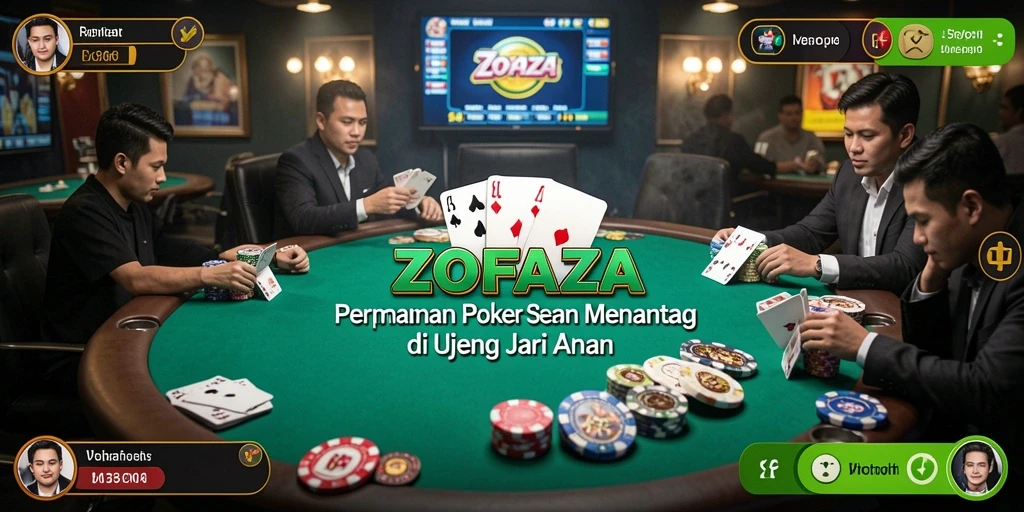 Tampilan gameplay Poker yang seru dan interaktif di ZOFAZA.